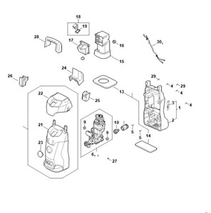 RE 80.0 X - Wózek manewrowy, Sterowanie przepływem powietrza, Pokrywa, Obudowa przełącznika