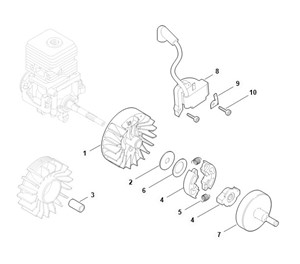 FS 55 R 2-MIX - G - Układ zapłonowy, sprzęgło