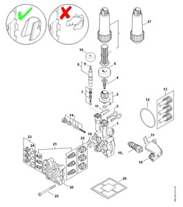 RE 110 - Pompa, blok zaworowy