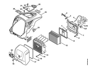 TS 800 - Filtr powietrza, pokrywa