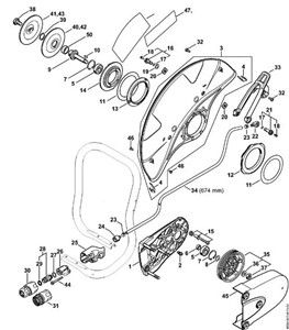 TS 800 - Łożysko / wysięgnik z osłoną z przyłączem wodnym