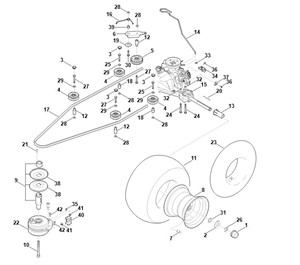 RT 5097.1 Z -I - Przekładnia, koło tylne, sprzęgło noża