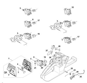 MS 260 - System AV, uchwyt rurowy