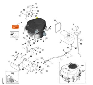 RT 5112.1 Z -H - silnik, zbiornik paliwa