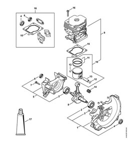 FS 491 C-EM - A - Skrzynia korbowa, cylinder