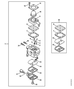 FS 55 R 2-MIX - V - Gaźnik 4140-29 2-MIX