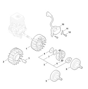 FS 38 2-MIX - G - Układ zapłonowy, sprzęgło