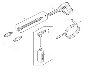 RE 80.0 X - Pistolet, lanca natryskowa