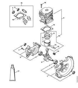 FS 491.0 C-EM - A - Skrzynia korbowa, cylinder