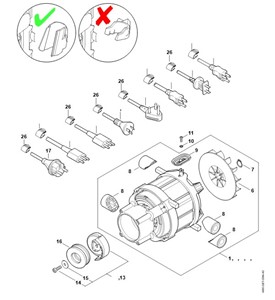 RE 110 - Silnik elektryczny, Przewód przyłącza zasilania