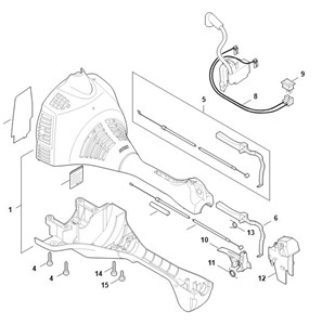 FS 55 R 2-MIX - H - Obudowa silnika (Uchwyt obwiedniowy)