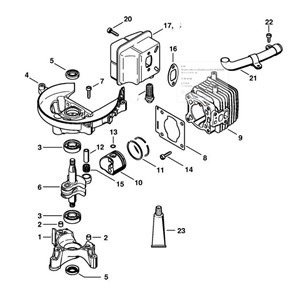 HS 81 R - Skrzynia korbowa, cylinder