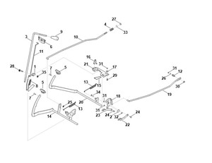 RT 5097.1 -J - Hamulec, Hamulec postojowy, Dźwignia przełączająca