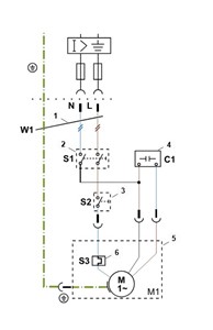 RE 110 -schemat instalacji elektrycznej