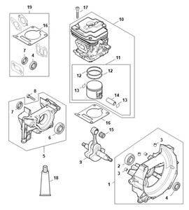 FS 261.0 - A - Skrzynia korbowa, cylinder