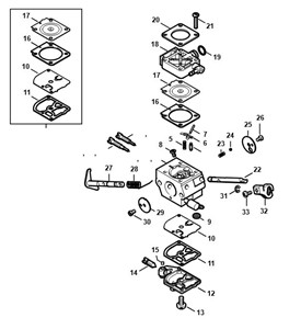FS 250 - O - Gaźnik 4134-13, 4134-14, 4134-15