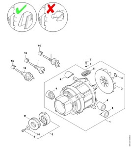 RE 120 - Silnik elektryczny, Przewód przyłącza zasilania