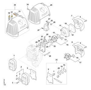 FS 130 - D - Tłumik wydechu spalin, filtr powietrza