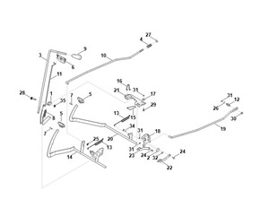 RT 4112.1 SZ -I - Hamulec, Hamulec postojowy, Dźwignia przełączająca