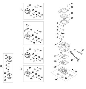 MS 260 - Gaźnik WTE-1, WTE-2, WTE-4, WTE-11