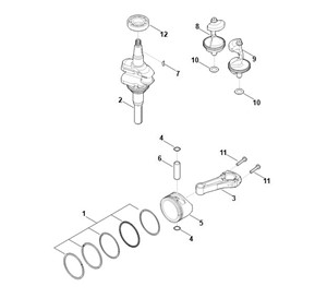 EVC 4000.1 - F - wał korbowy, tłok