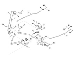 RT 5112.1 Z -J - Hamulec, Hamulec postojowy, Dźwignia przełączająca