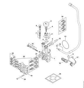RE 120 PLUS - Pompa, blok zaworowy