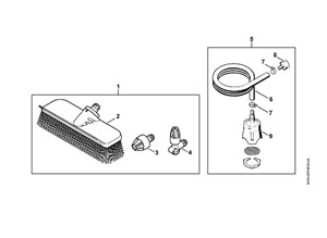 RE 130 PLUS - Szczotka do mycia, wąź ssący (od 06/2019)