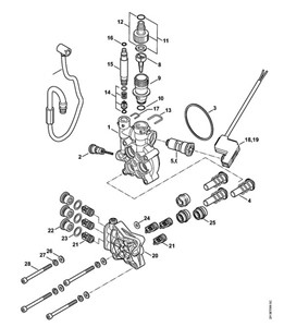 RE 109 - Korpus pompy, blok zaworowy