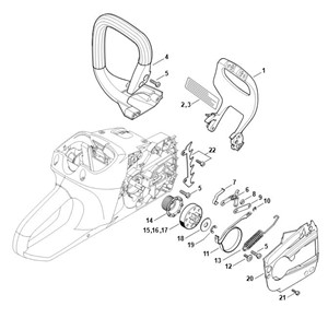 MSA 200 C-B Osłona dłoni, hamulec łańcucha