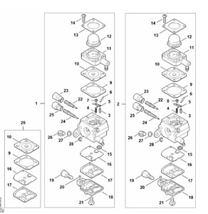 FS 55 2-MIX -Gaźnik C1Q-S216, C1Q-S190 2-MIX (16.2014), (39.2011)