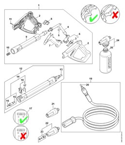 RE 120 -Pistolet, lanca natryskowa1