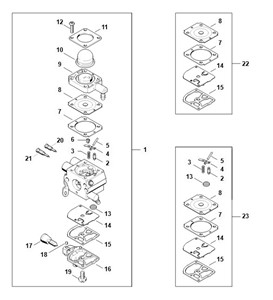 FS 38 2-MIX - S - Gaźnik 4140-39 2-MIX