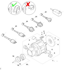 RE 110 PLUS - Silnik elektryczny, Przewód przyłącza zasilania