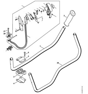 FS 250 - W - Rura uchwytu dwuręcznego, rękojeść manipulacyjna