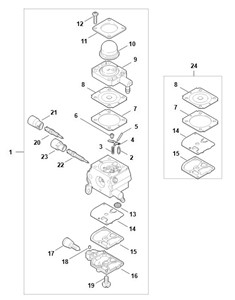 FS 55 R 2-MIX - W - Gaźnik C1Q-S282 2-MIX