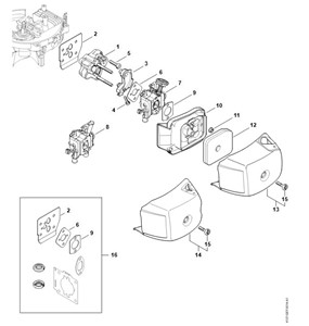 HS 82 R - Kołnierz pośredni, filtr powietrza