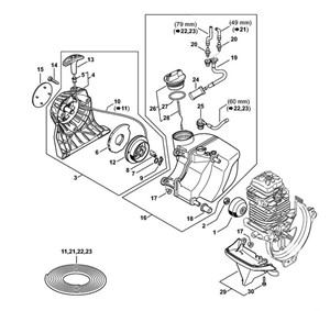 BT 131 - C - Urządzenie rozruchowe, zbiornik paliwa