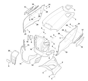 RT 6127.1 ZL - D - pokrywa silnika