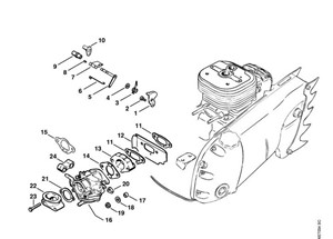 070 - Regulator liczby obrotów, Gaźnik