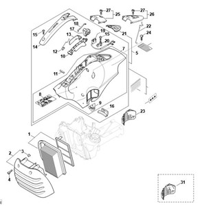 TS 420 -  Filtr powietrza, pokrywa
