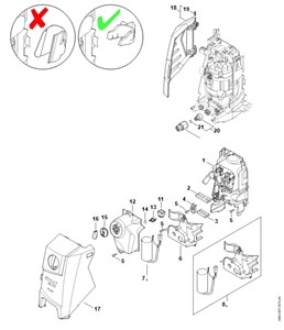 RE 110 - Sterowanie przepływem powietrza, pokrywa, Obudowa przełącznika 1