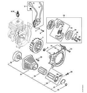FS 235 - C - Układ zapłonowy, sprzęgło
