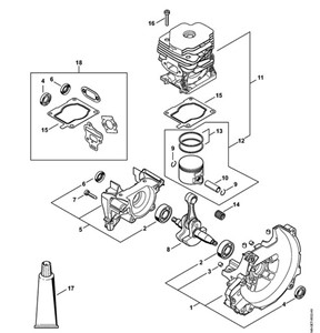 FS 560 C-EM - A - Skrzynia korbowa, cylinder