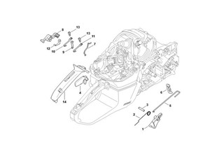 MS 462 C-M - Sterowanie otwarciem głównej przepustnicy (gazem) M-Tronic