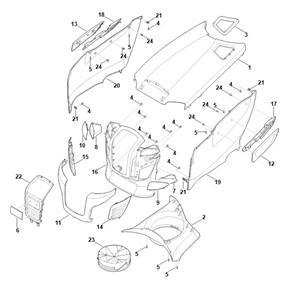 RT 4097.1 SX -D - pokrywa silnika