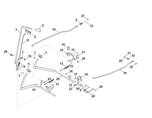 RT 5097.1 Z -J - Hamulec, Hamulec postojowy, Dźwignia przełączająca