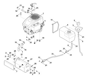 RT 4097.1 SX -G - silnik, zbiornik paliwa