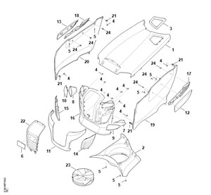 RT 5112.1 Z -D - pokrywa silnika