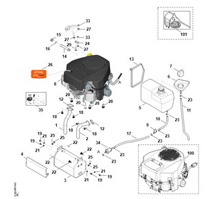 RT 4112.1 SZ -G - silnik, zbiornik paliwa